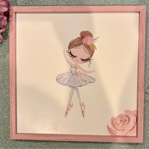 Hobby Lobby Pink and Gold Ballerina Wall Art.